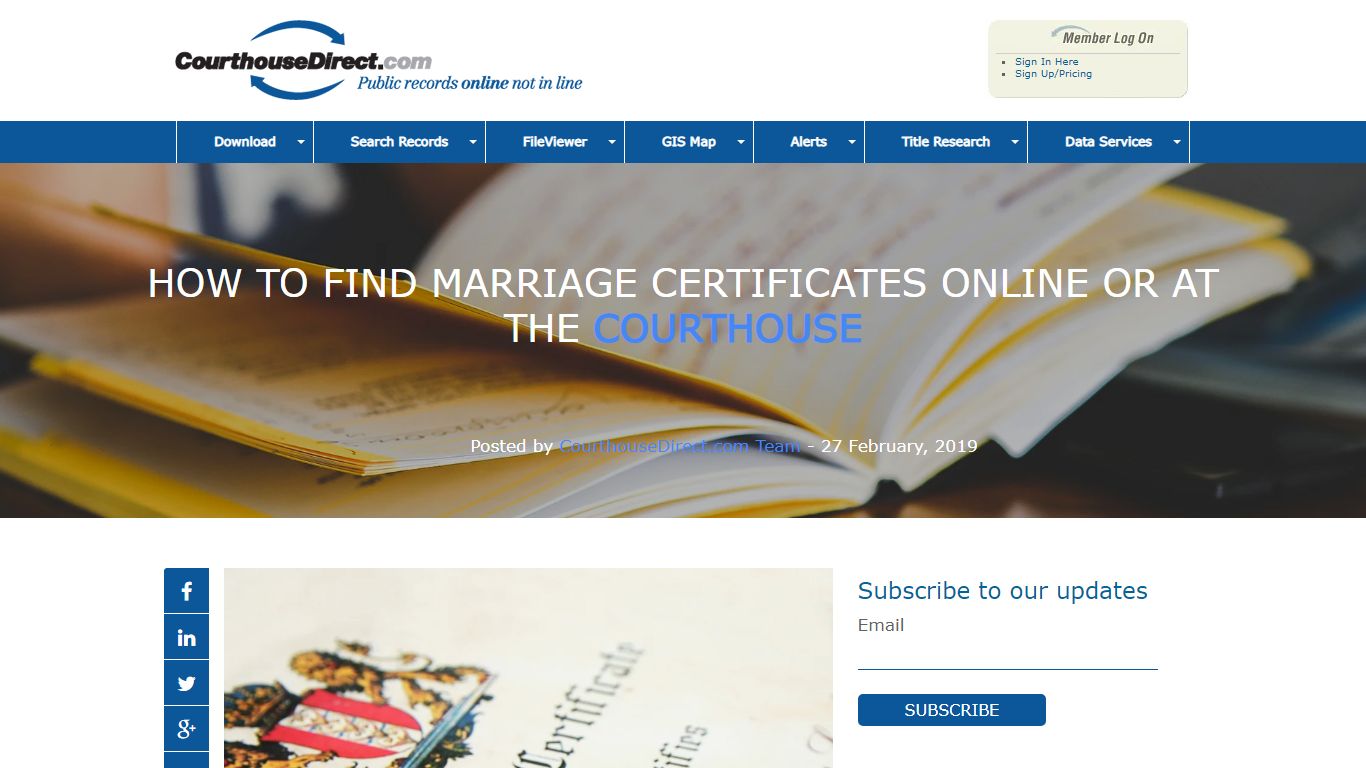How to Find Marriage Certificates Online or at the Courthouse